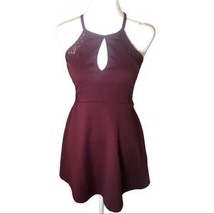 Homecoming dress with lace detail.